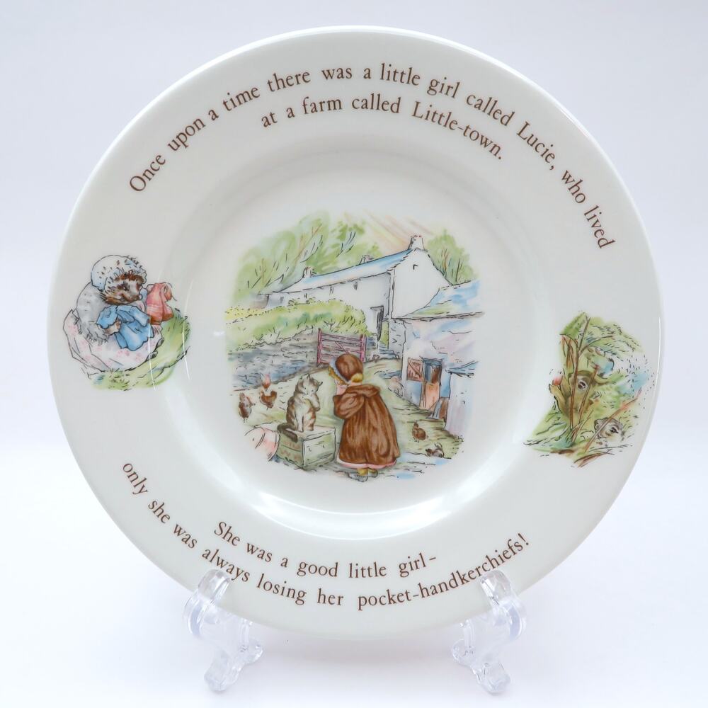 Vintage Wedgwood Beatrix Potter Mrs Tiggy-Winkle Childs Plate Made in England